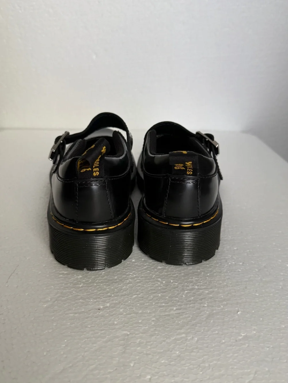 Dr. Martens Jadon Mary Jane Chunky Black Leather Shoes